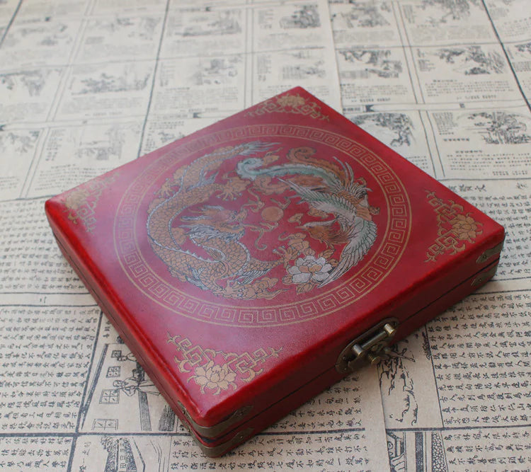 Antique Leather Box Set Chess