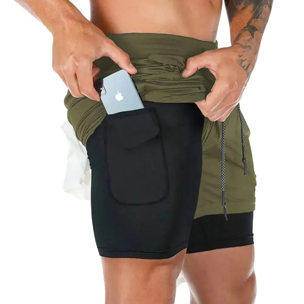 2-In-1 Compression Jogging Short Pants