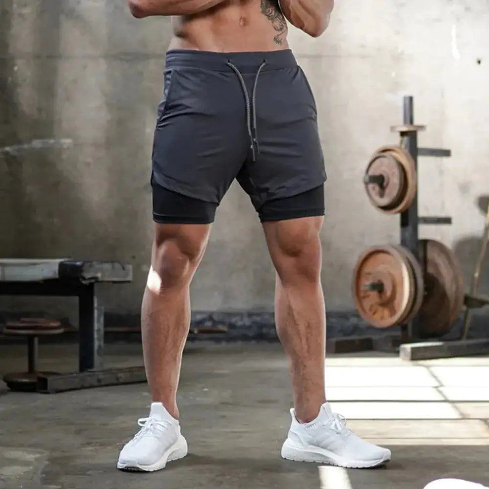 2-In-1 Compression Jogging Short Pants