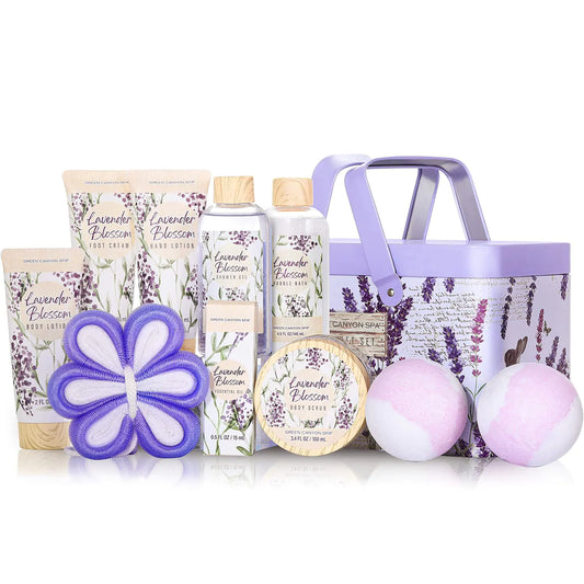 Green Spa Lavender Gift Basket